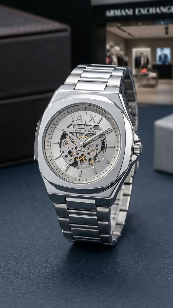 Arman i Exchange Skeleton Square Open Machine Full Silver 