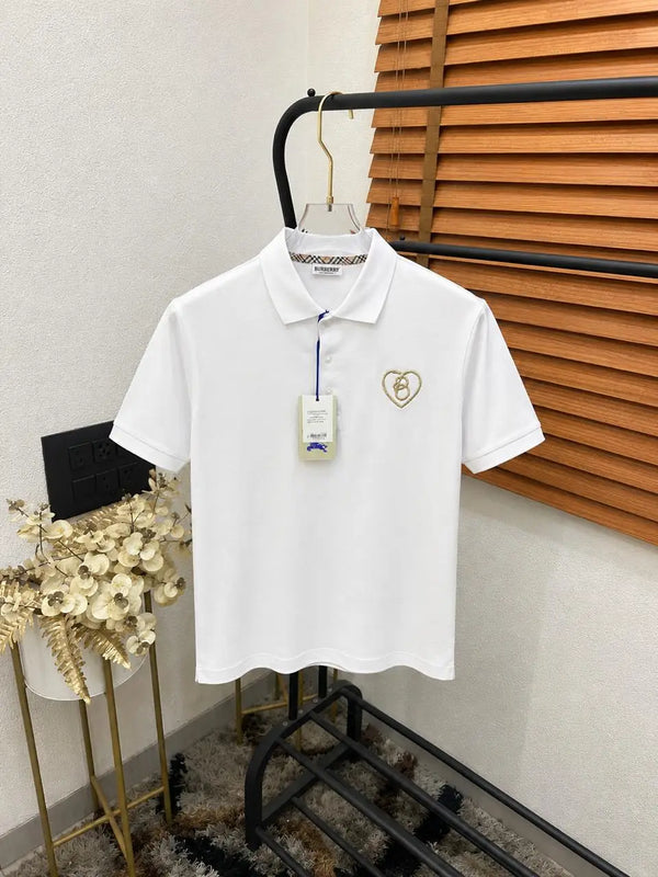 Burberr_y Logo Embroidered Imported Classic Polo T-shirt (DN 618)