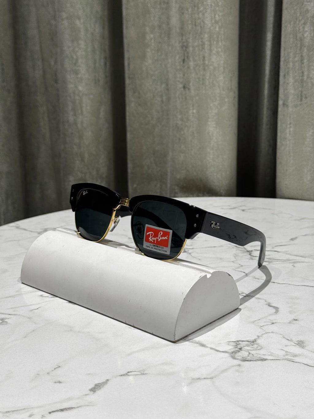 RayBan Clubmaster Gold Black Premium Shades 