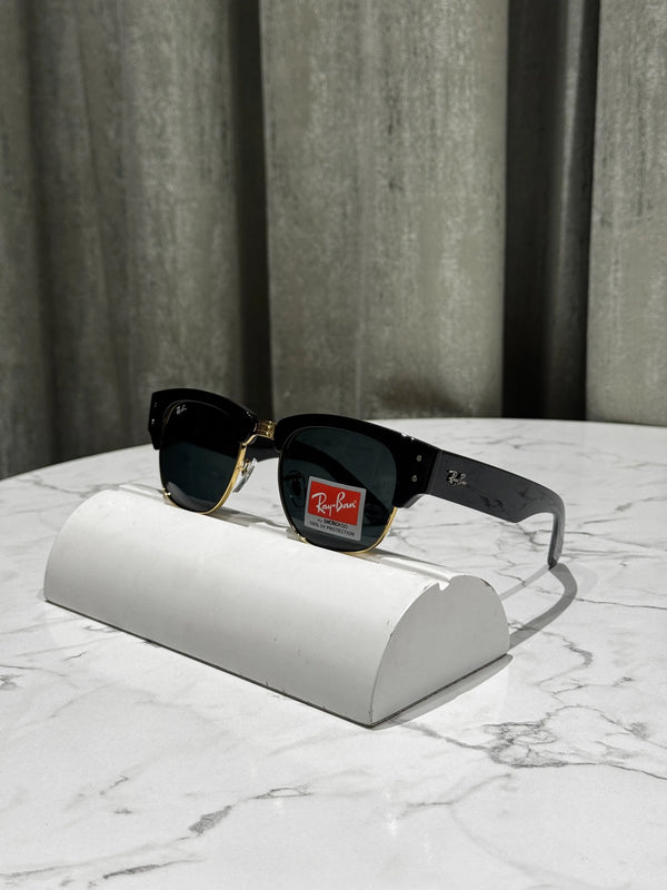 RayBan Clubmaster Gold Black Premium Shades 