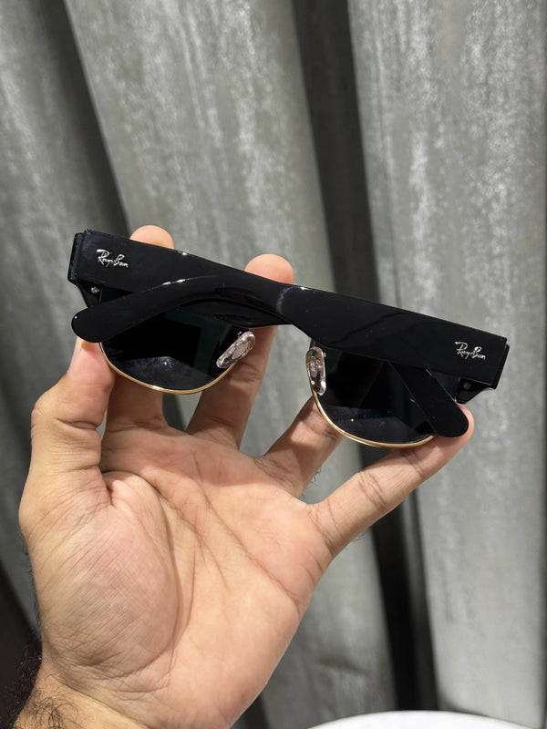 RayBan Clubmaster Gold Black Premium Shades 