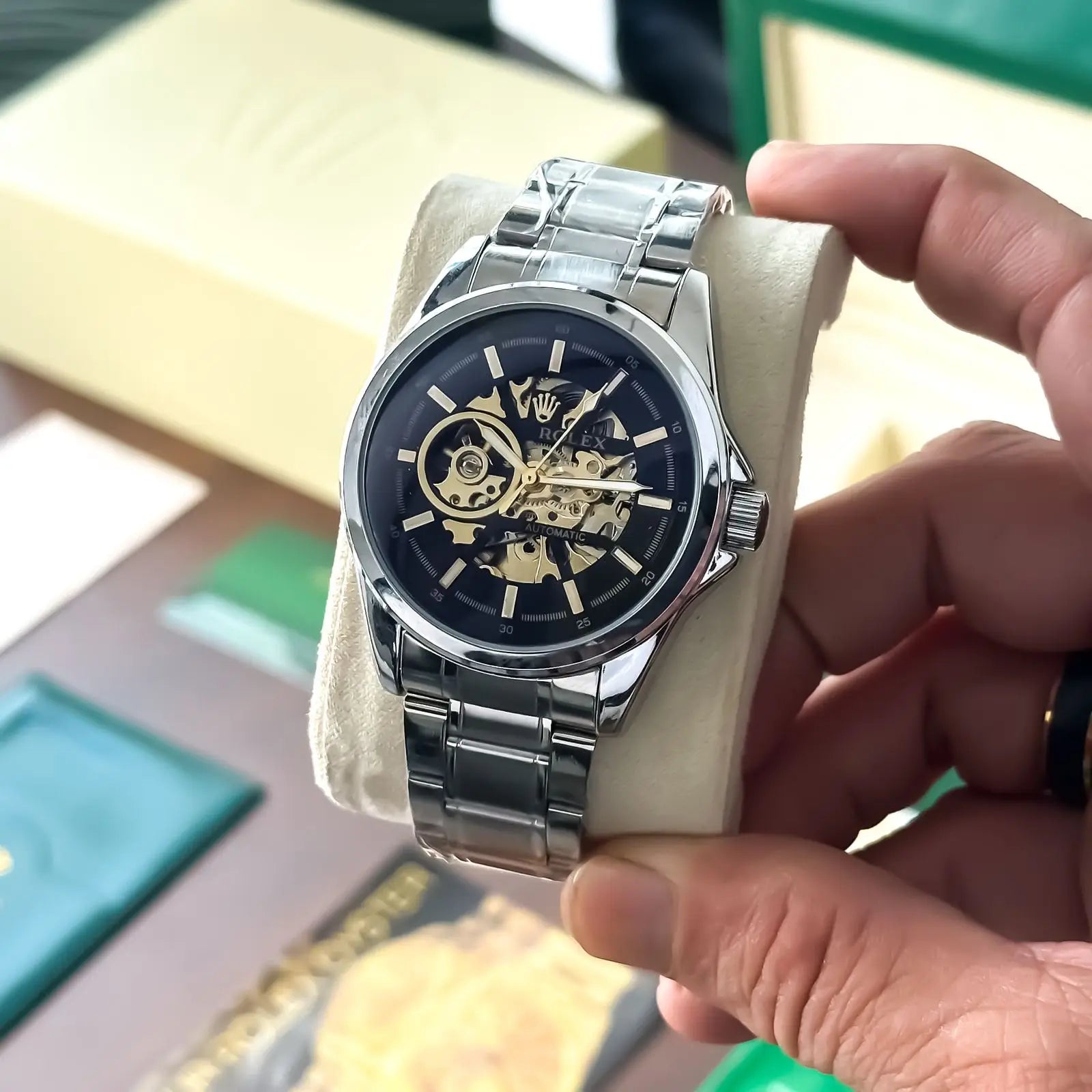 Rolex Automatic Silver Black 