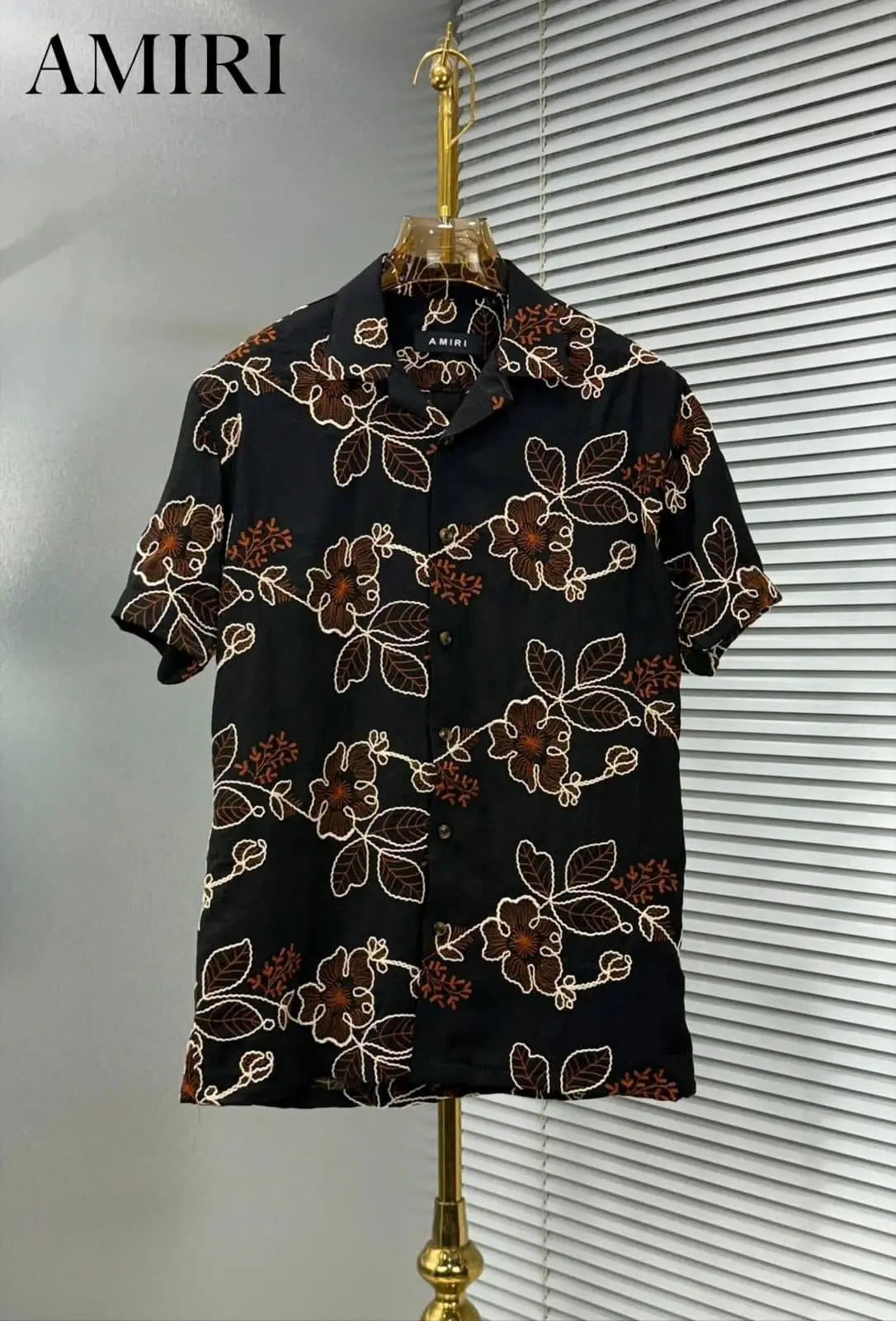 Amir_i Thread Embroidered Imported Exclusive Half Shirt (DN 623)