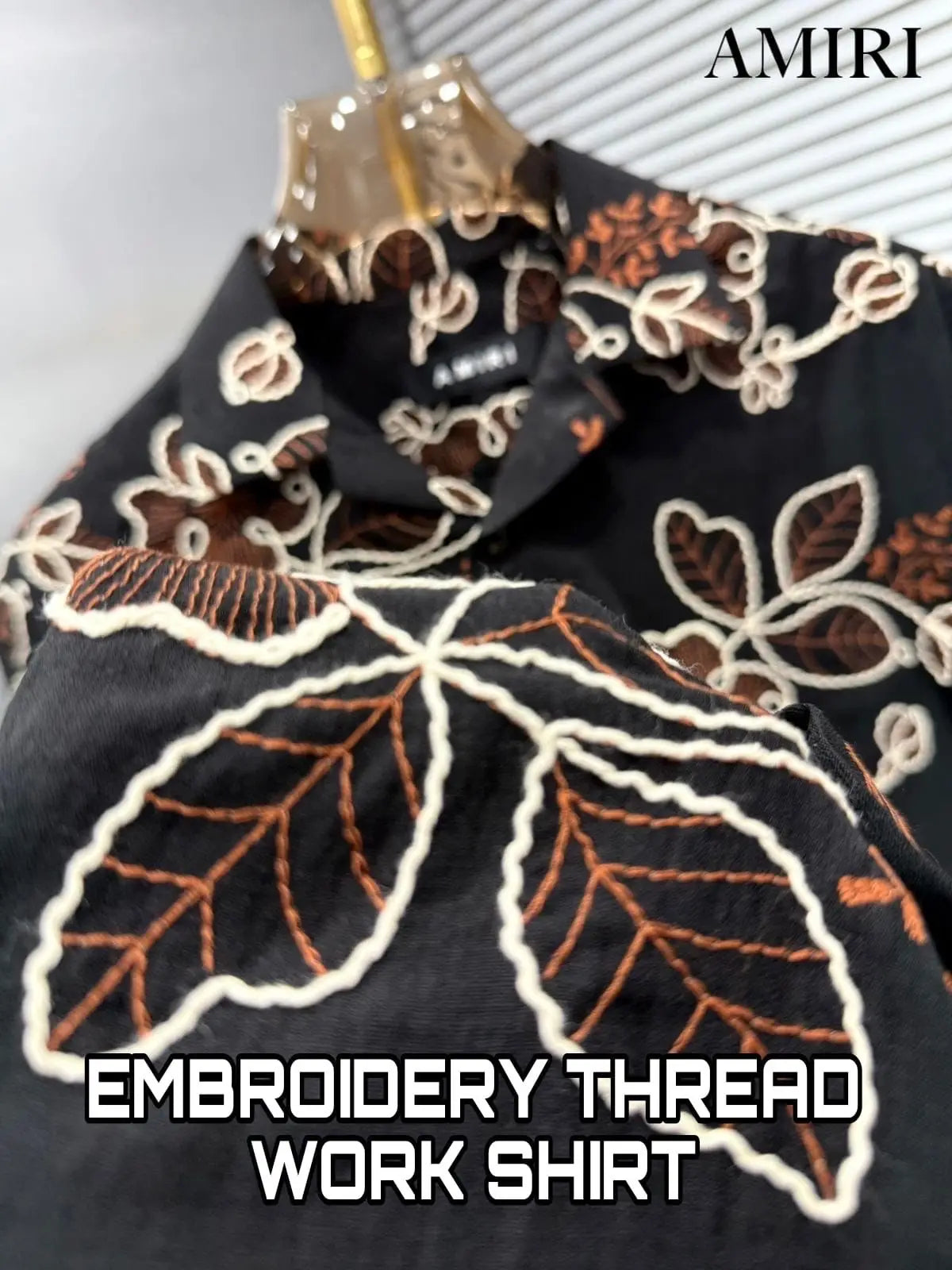 Amir_i Thread Embroidered Imported Exclusive Half Shirt (DN 623)