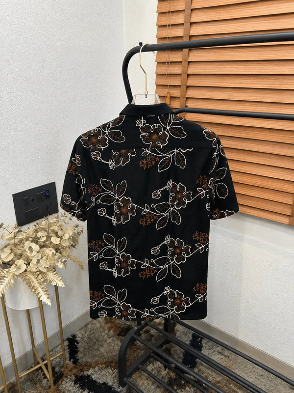 Amir_i Thread Embroidered Imported Exclusive Half Shirt (DN 623)