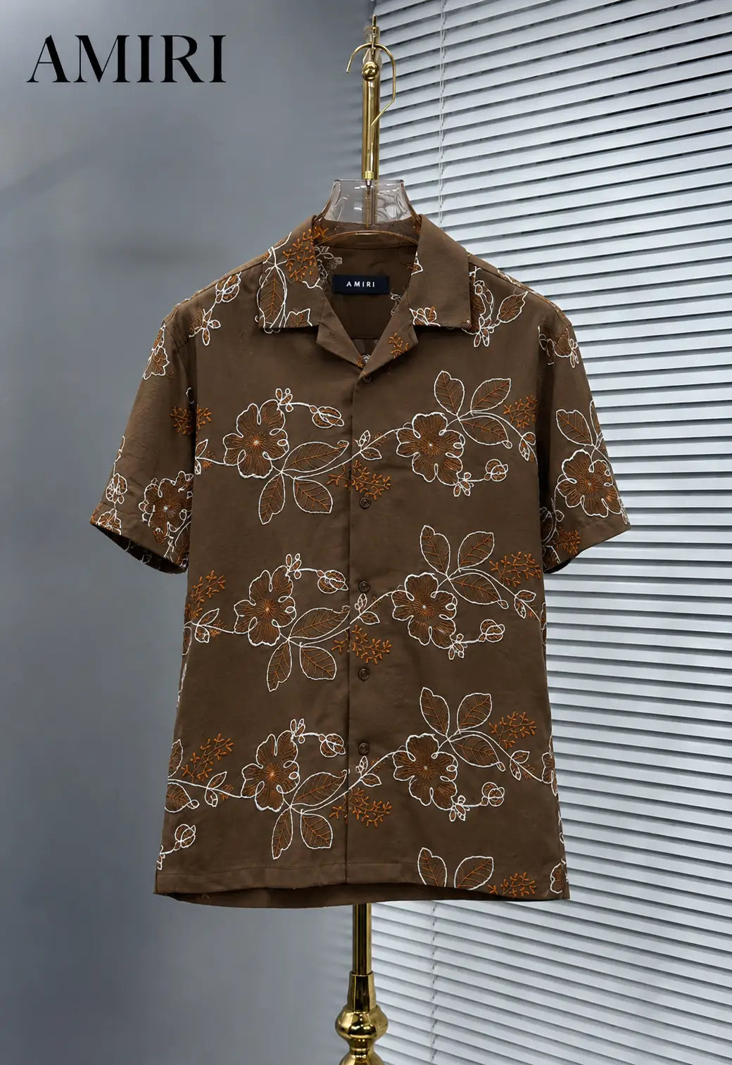 Amir_i Thread Embroidered Imported Exclusive Half Shirt (DN 623)