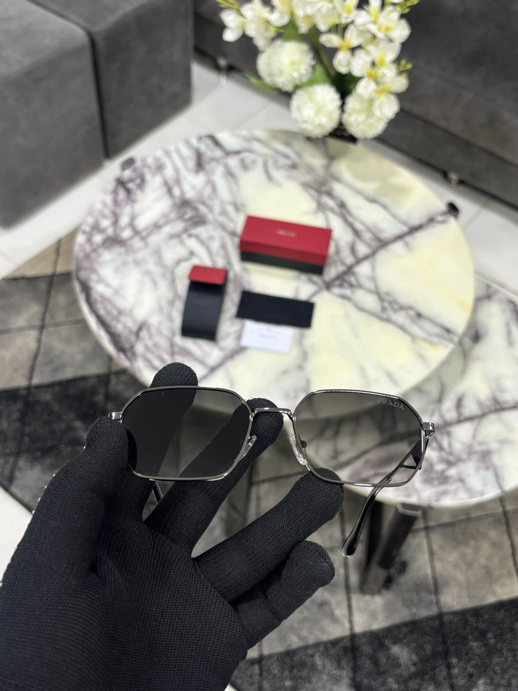 Prada 425 Grey Black