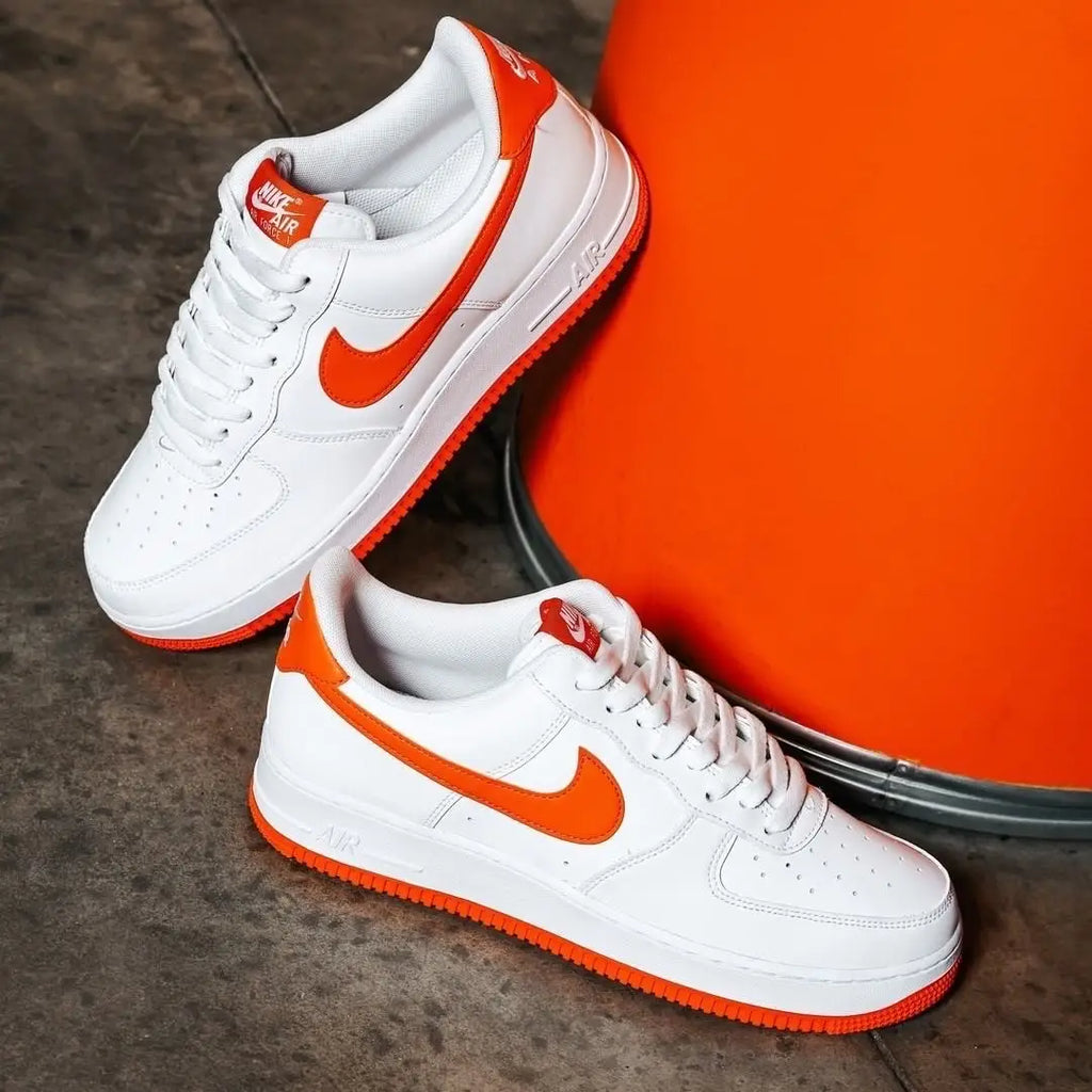 Nike_Airforce 1 Low 07 White Safety Orange Sneakers