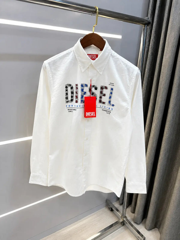 Diesel White Logo Work Premium Shirt