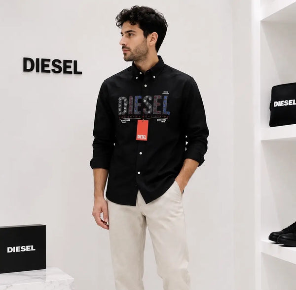 Diesel Black Logo Work Premium Shirt