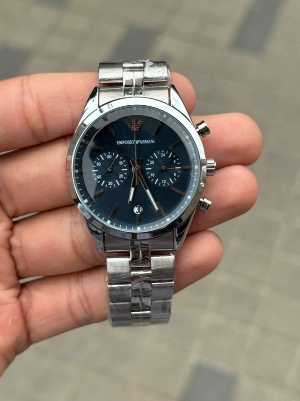 Emporio Arman_i Chronograph Silver Blue