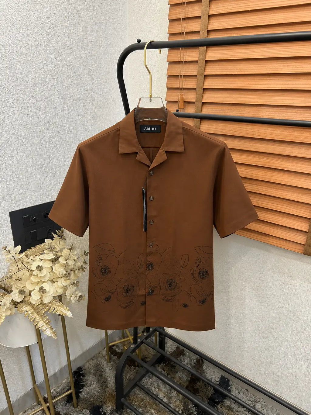 Amir_i Bottom Printed Imported Exclusive Linen Half Shirt (DN 625)
