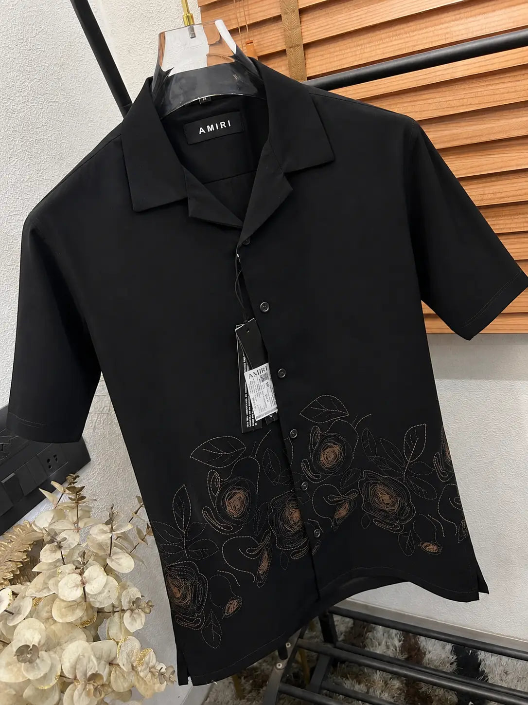 Amir_i Bottom Printed Imported Exclusive Linen Half Shirt (DN 625)