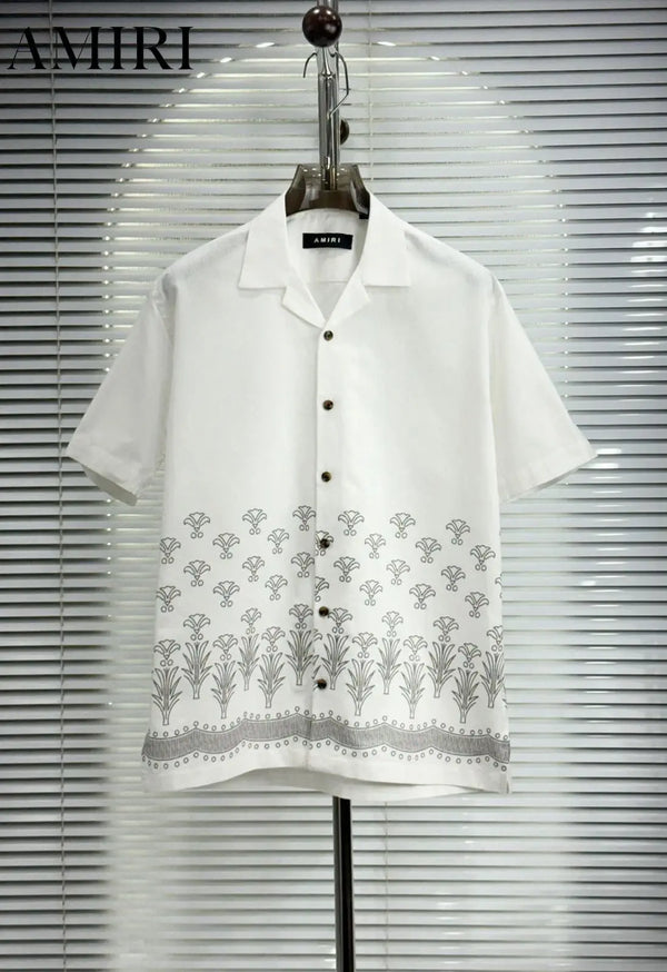 Amir_i Imported Exclusive Linen Printed Half Shirt (DN 626)
