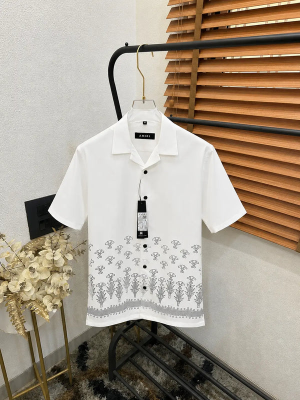 Amir_i Imported Exclusive Linen Printed Half Shirt (DN 626)