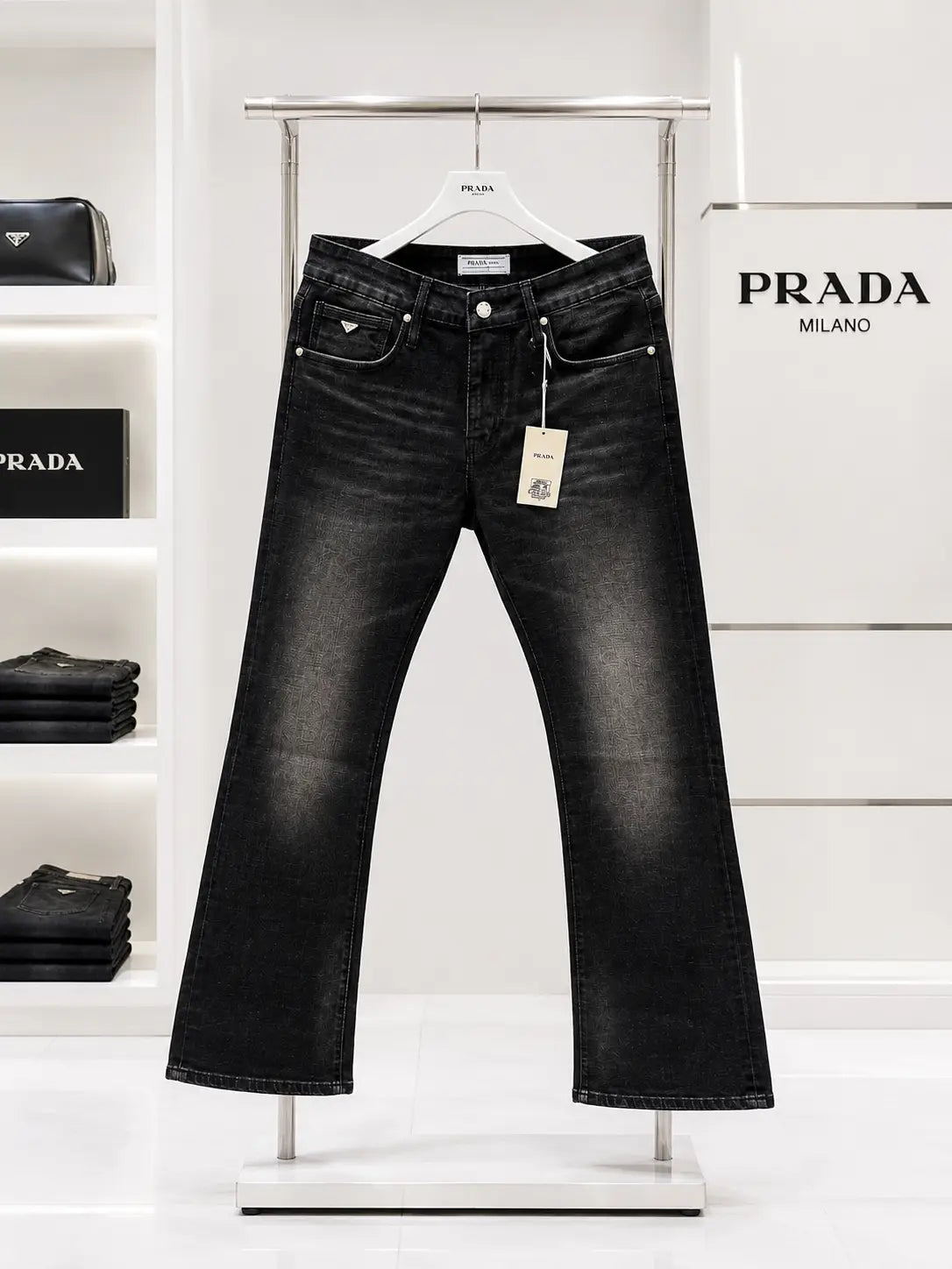 Prad a Milano Carbon Shade Imported Denim