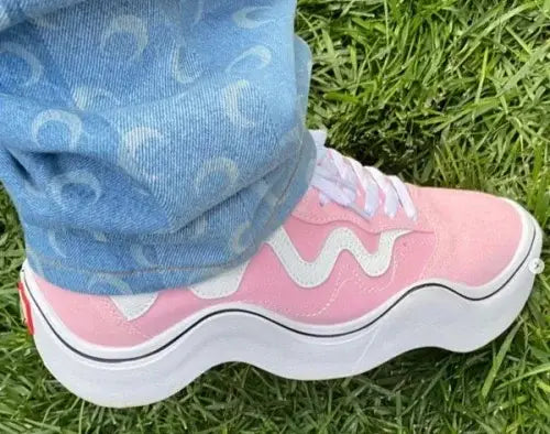 Vans x Tyga Wavy Baby Pink White  7A Premium Girls Sneakers