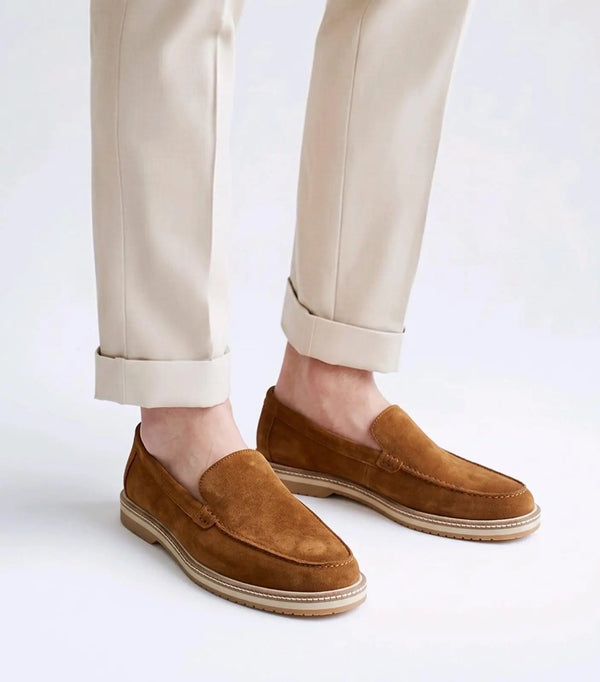 Zara_Tan Premium Suede Leather Formal Loafers
