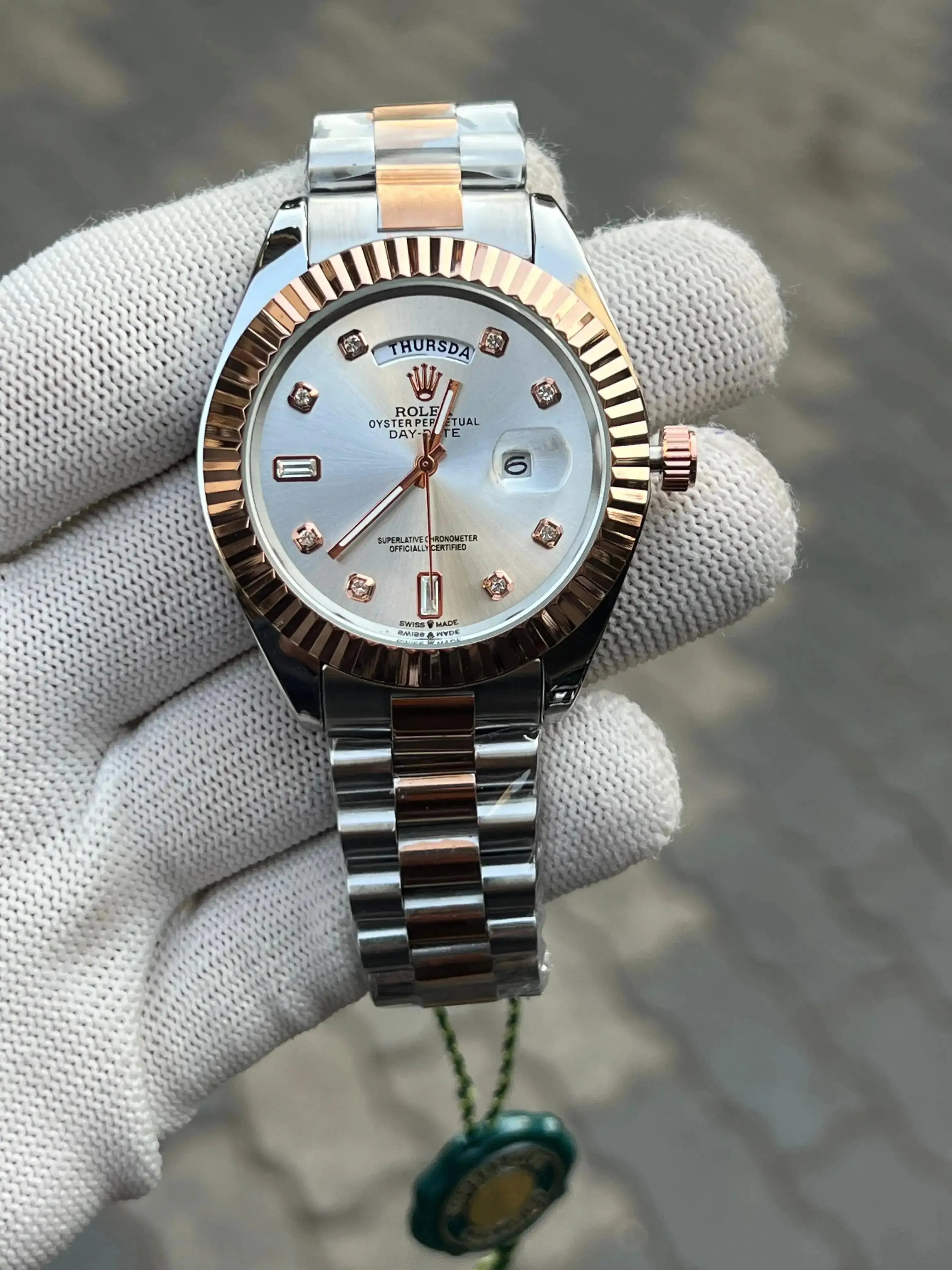 Rolex Two Tone Diamond White