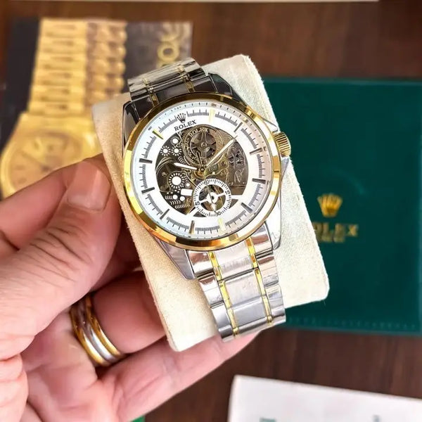 Rolex Automatic Two Tone White