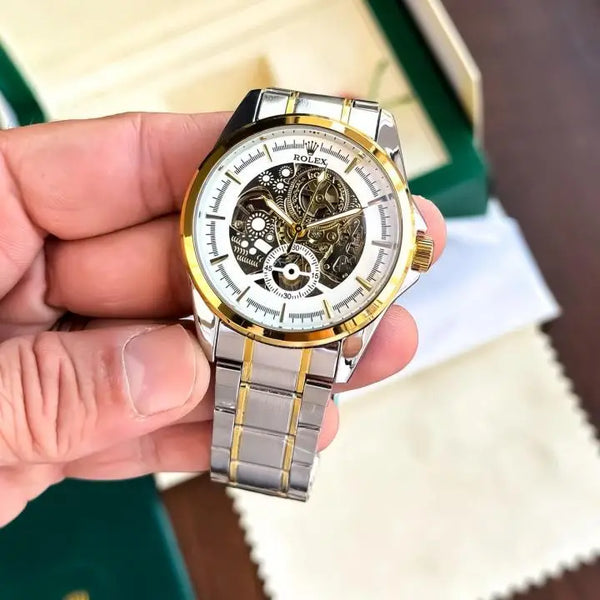 Rolex Automatic Two Tone White