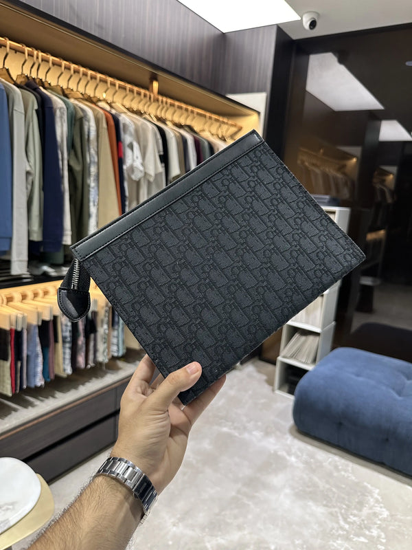 Dio r Luxury Unisex Pochette Grey With Box d165
