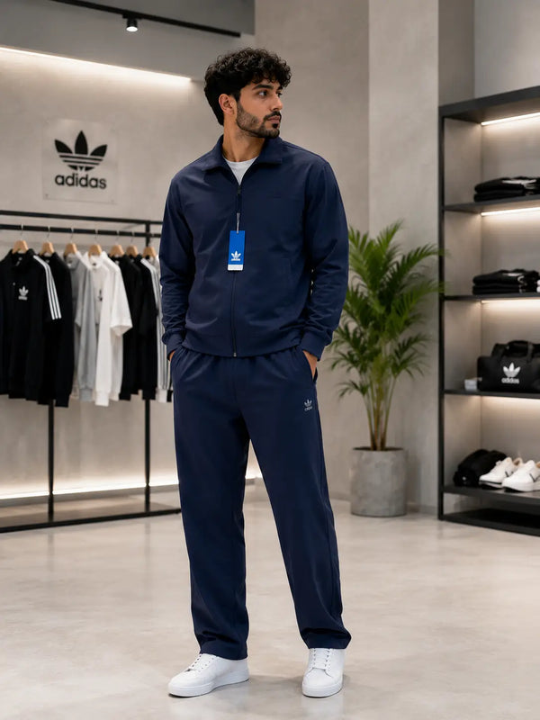 Adida s Navy Blue Logo Work Premium Tracksuit