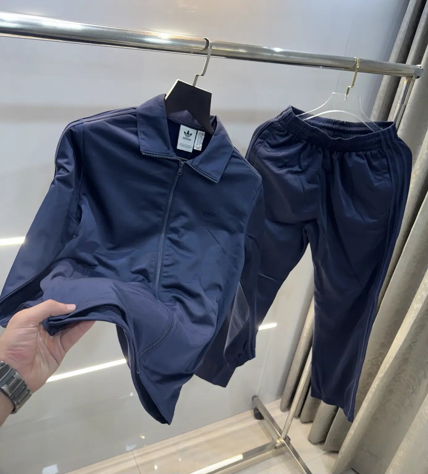 Adida s Navy Blue Logo Work Premium Tracksuit Secondary image