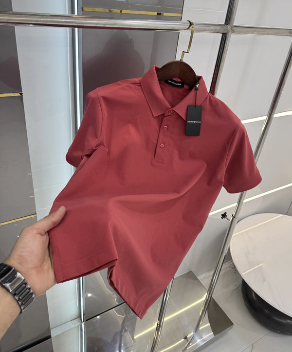Emporio Arman i Milange Logo Work Premium Polo T-shirt