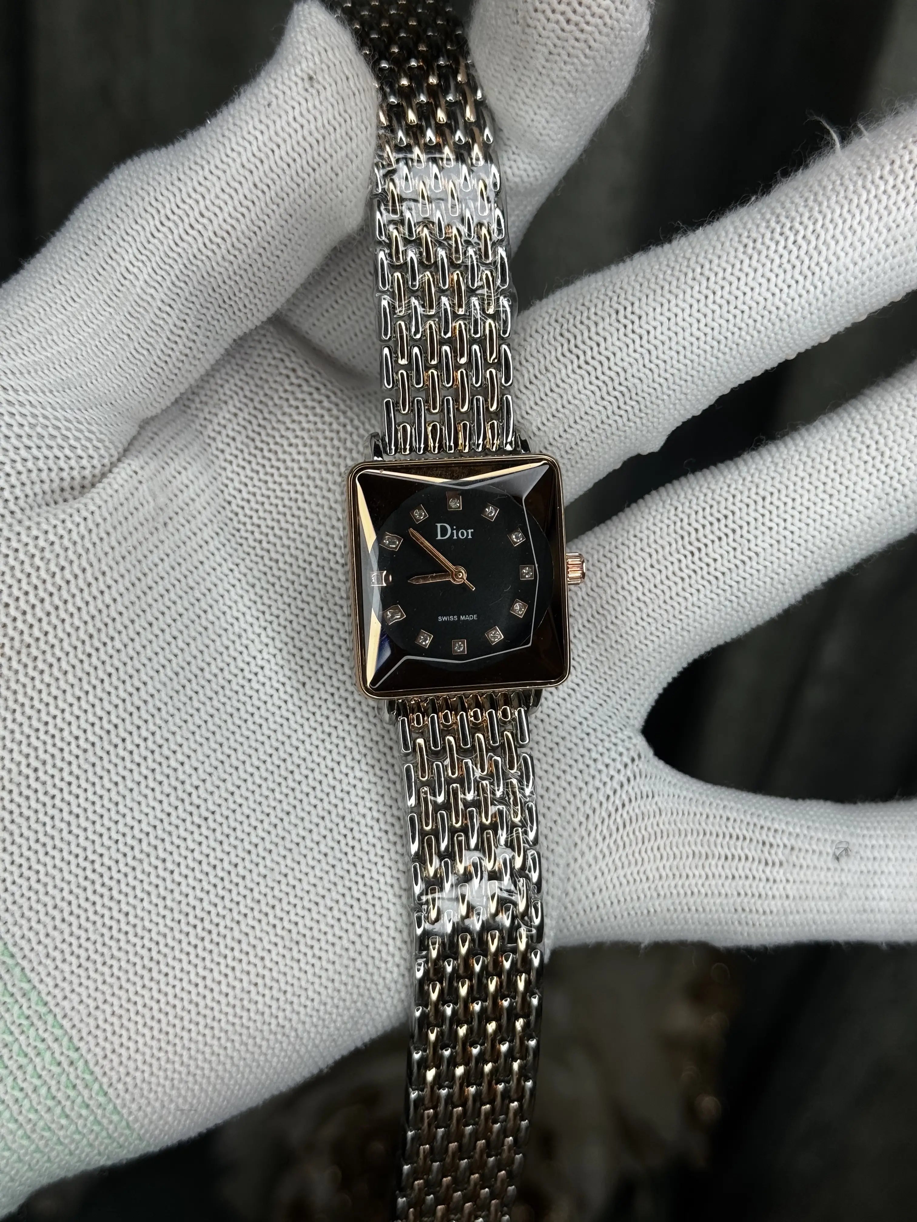 Dio r Dual Tone Black Square Premium Ladies Watch Main image