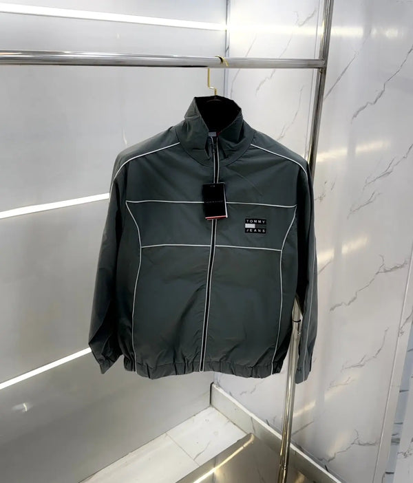 Tomm y Hilfige r Dark Grey Imported Premium WindBreaker Jacket