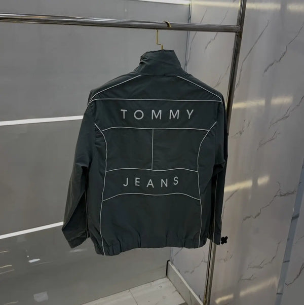 Tomm y Hilfige r Dark Grey Imported Premium WindBreaker Jacket
