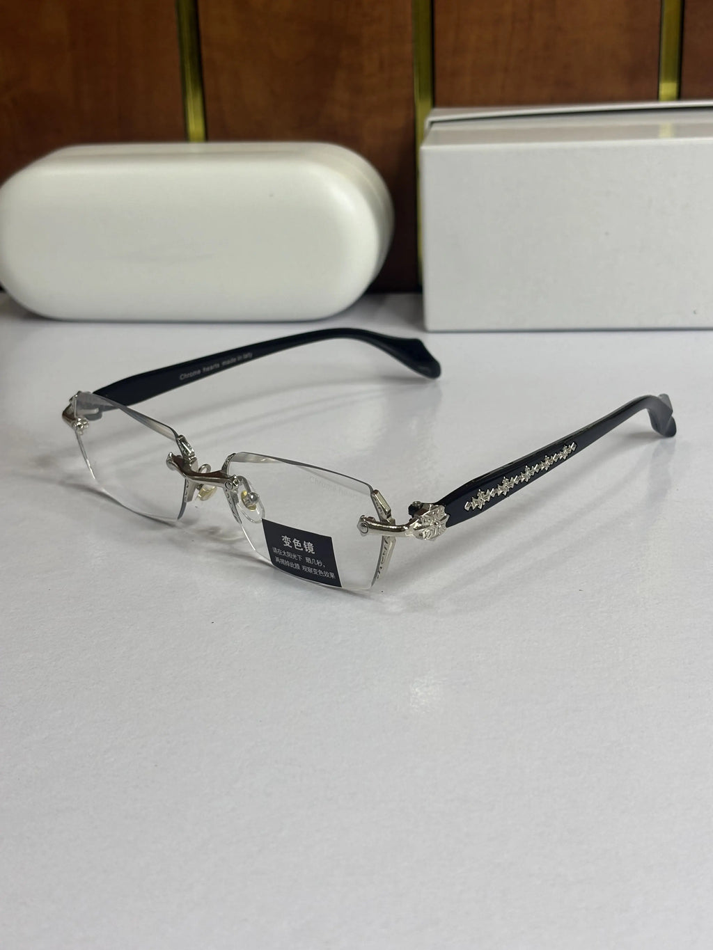 Chrome Hearts Old Money Frameless Silver
