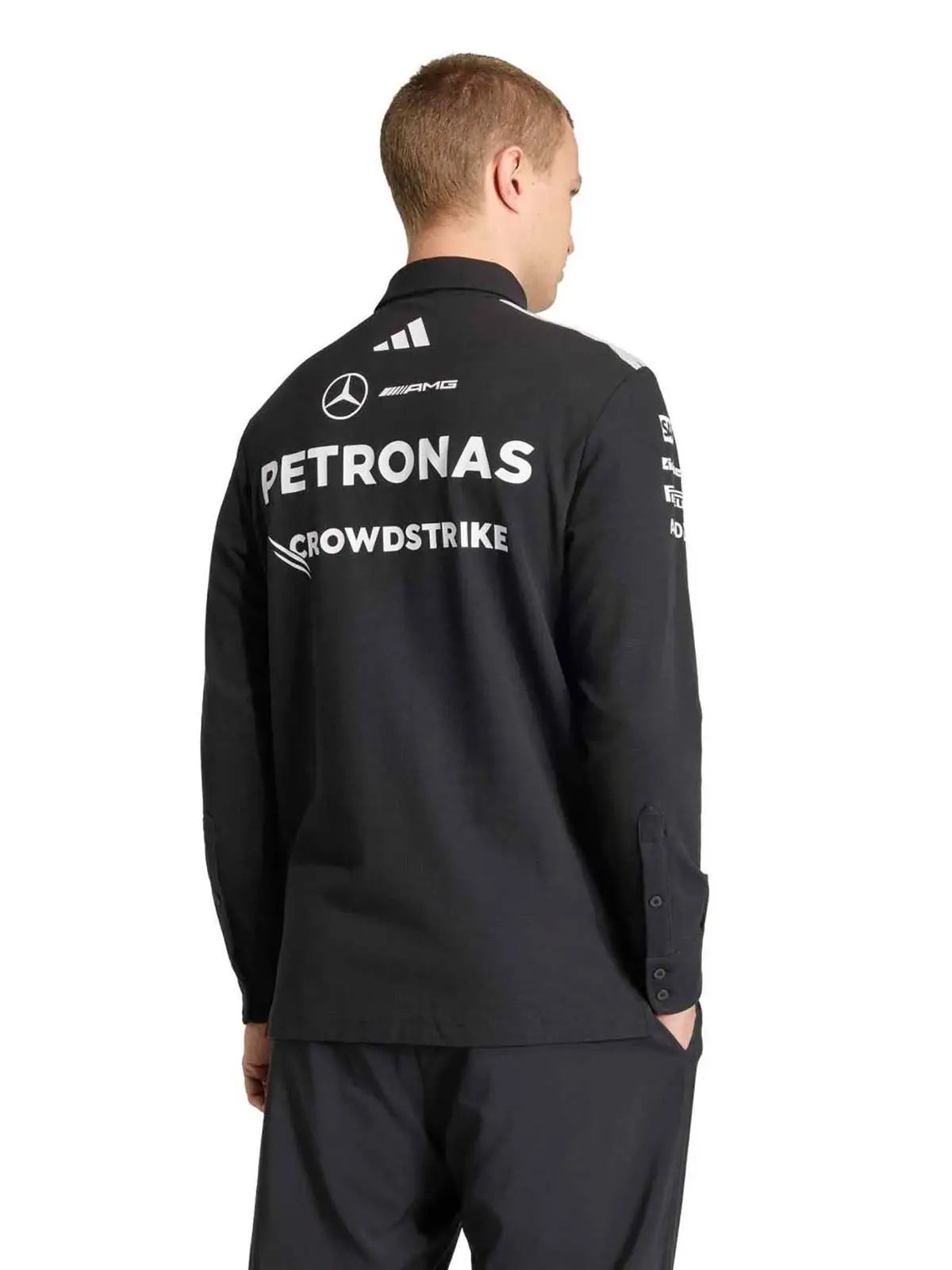 Adida s Black Logo Work Premium Full Sleeve Polo T-Shirt Secondary image