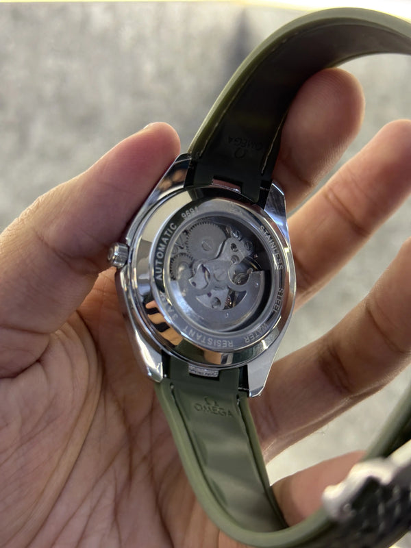 Omega Aqua Terra World Map Green Automatic 100