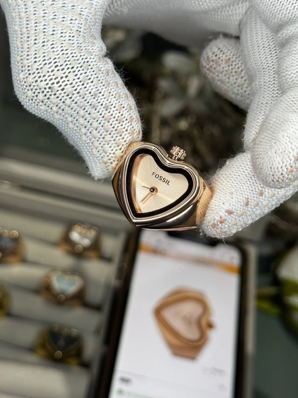 Fossi l Rose Gold Ring Analog Ladies Watch