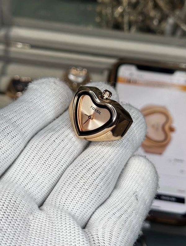 Fossi l Rose Gold Ring Analog Ladies Watch