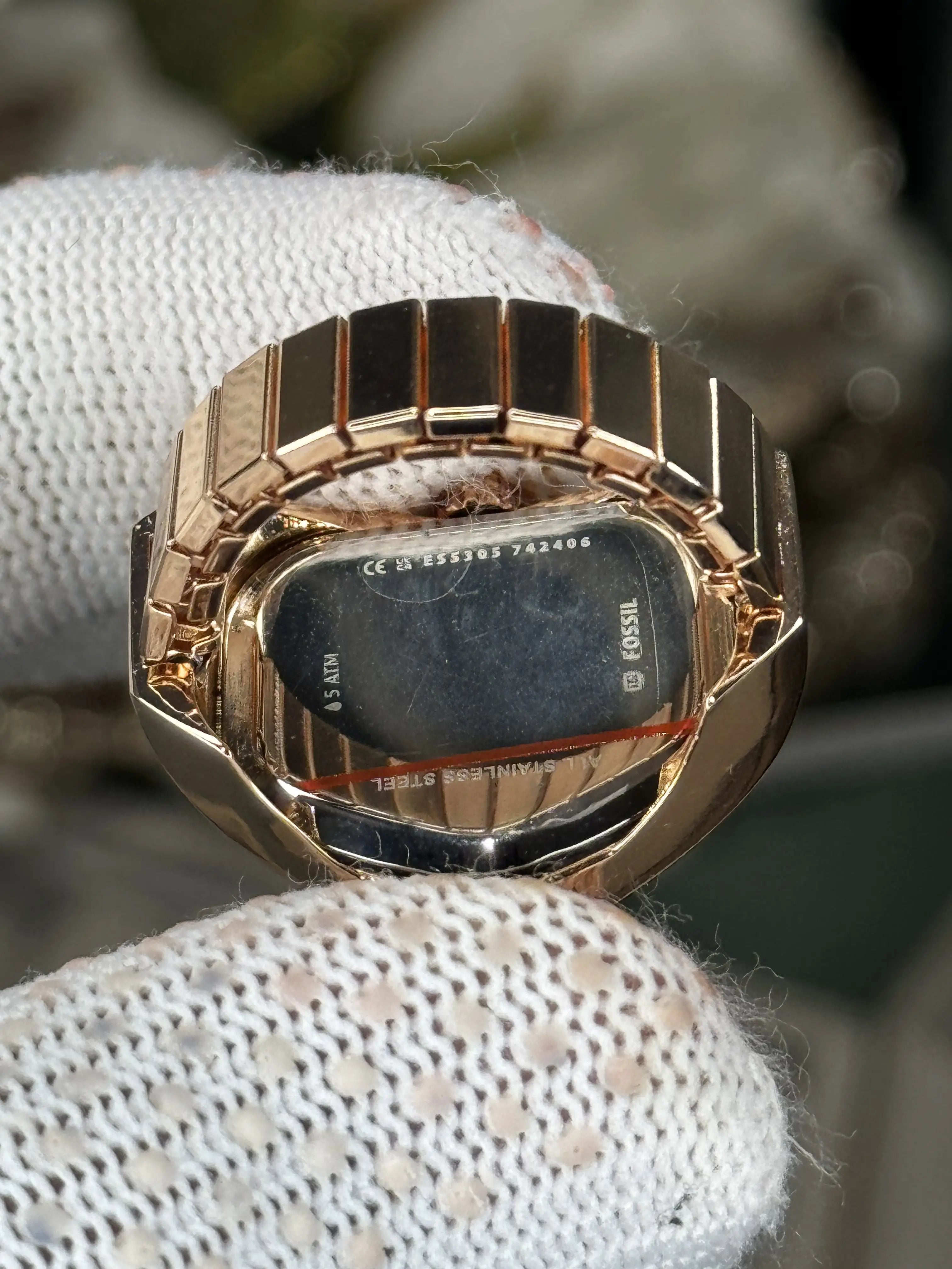 Fossi l Rose Gold White Ring Analog Ladies Watch
