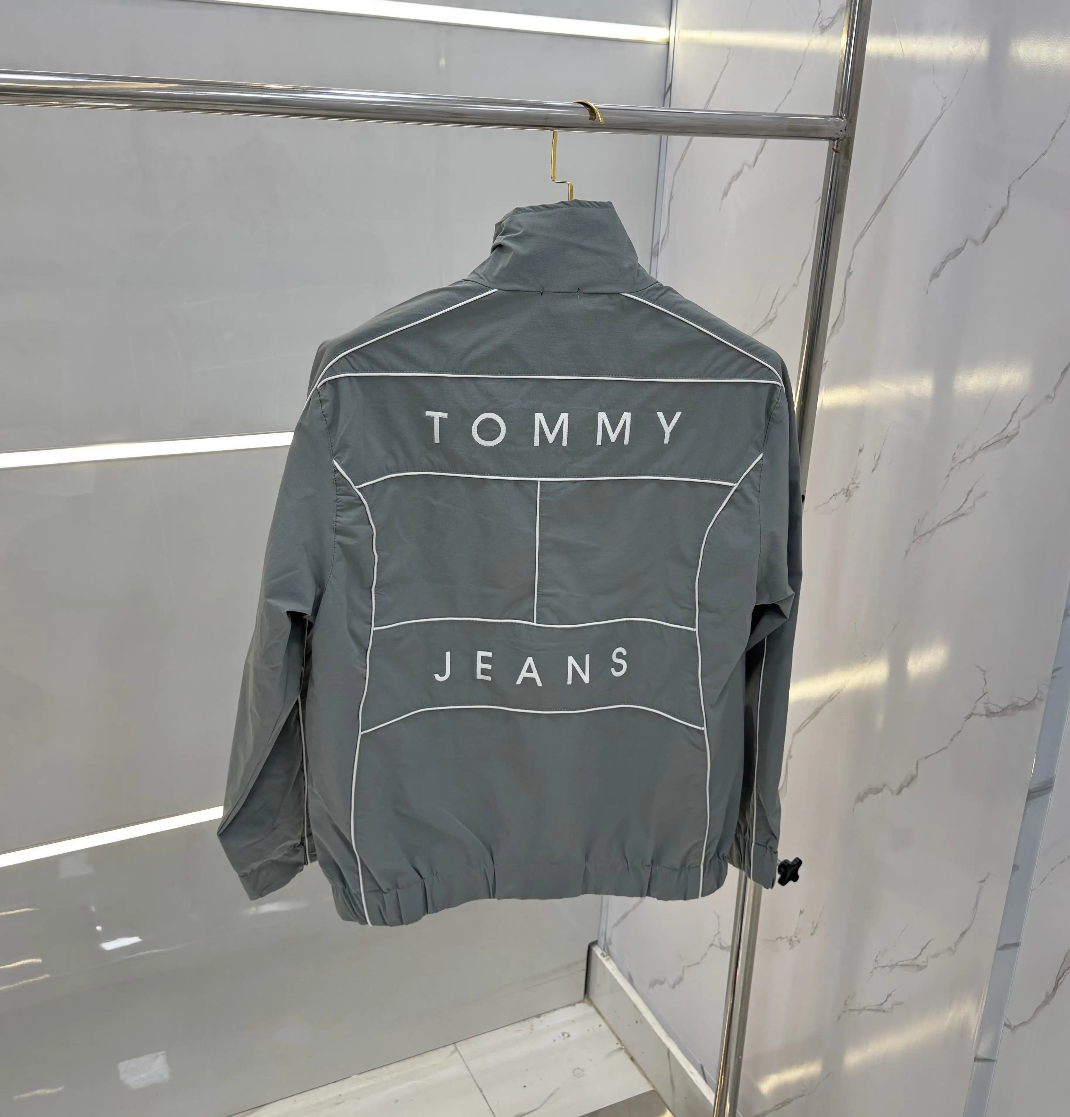 Tomm y Hilfige r Light Grey Imported Premium WindBreaker Jacket