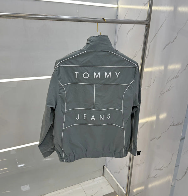 Tomm y Hilfige r Light Grey Imported Premium WindBreaker Jacket
