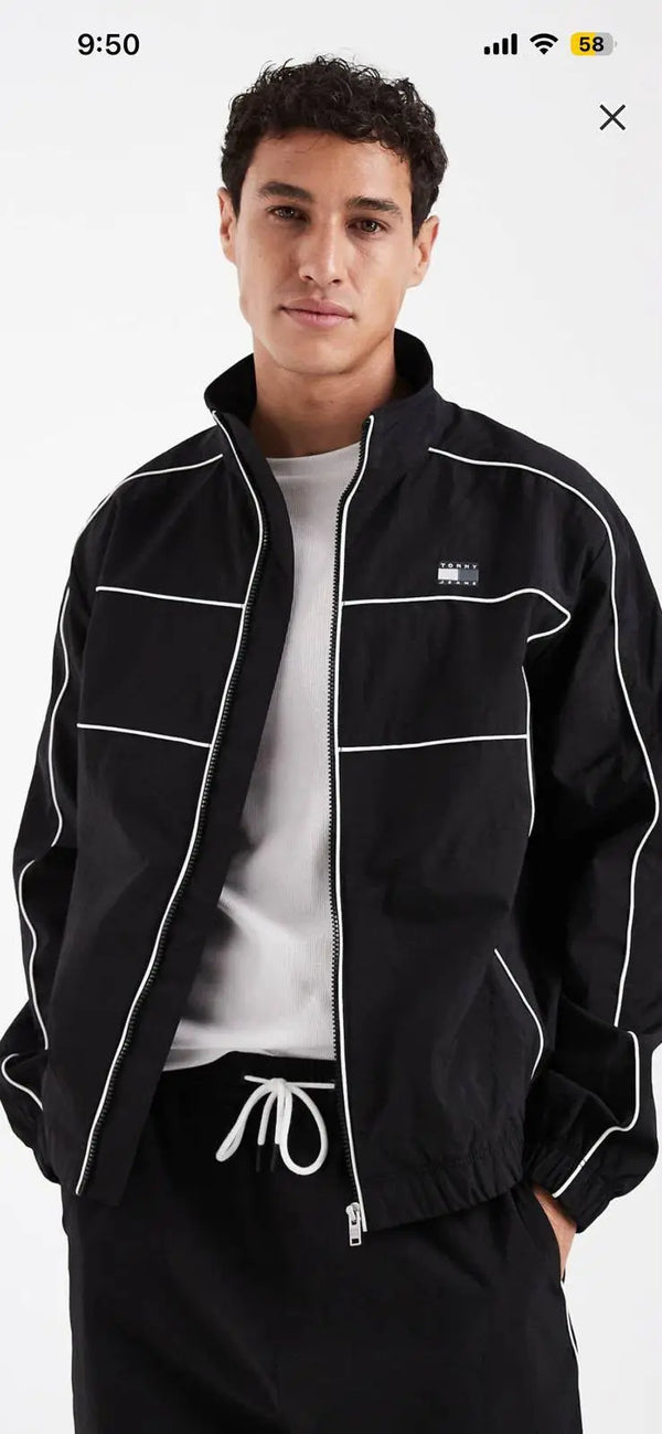Tomm y  Hilfige r Black Imported Premium WindBreaker Jacket