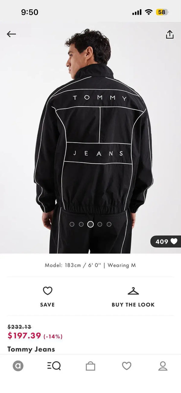 Tomm y  Hilfige r Black Imported Premium WindBreaker Jacket