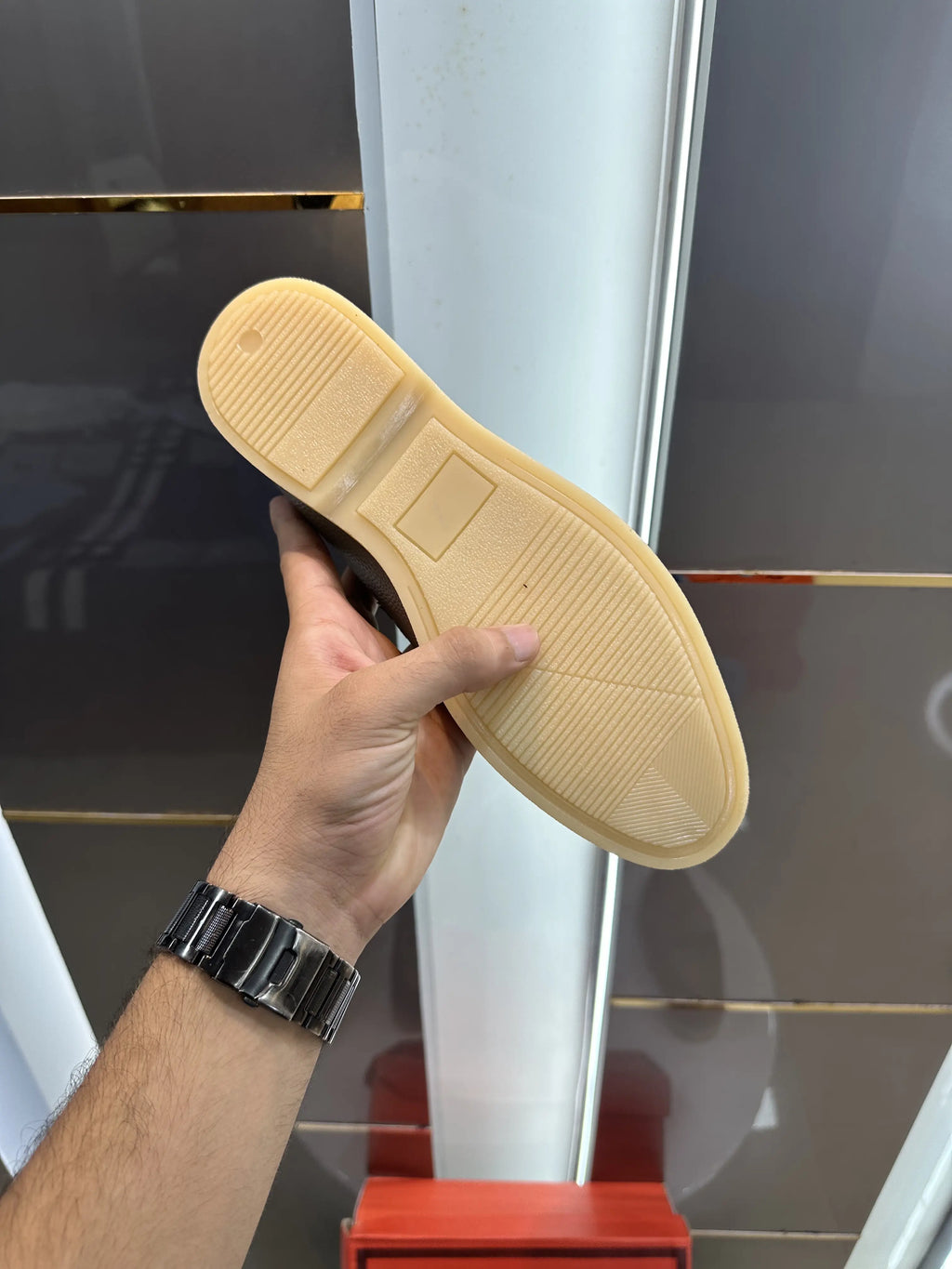 Loro_Piana Beige Premium Leather Loafers