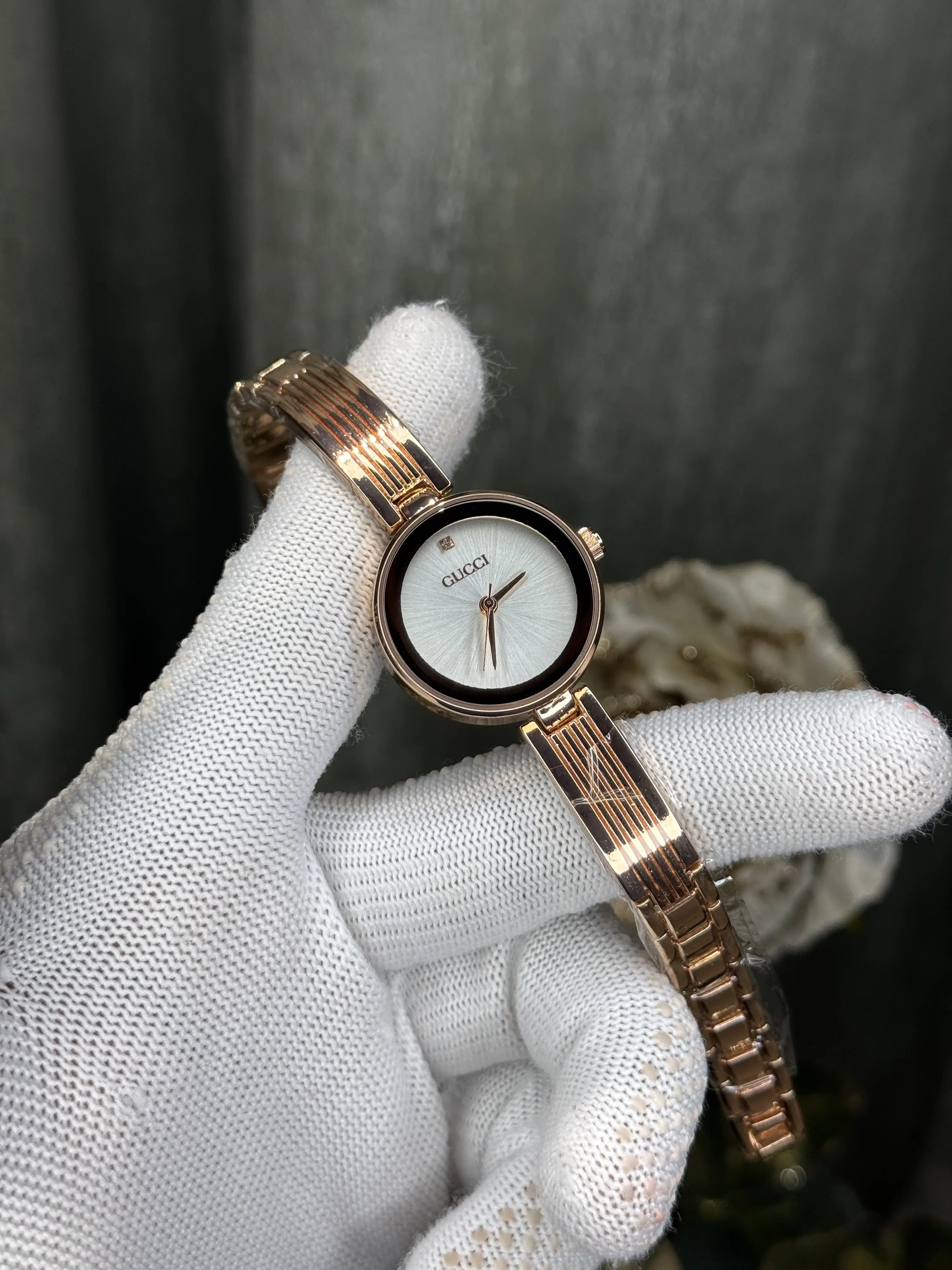 Gucc i Rose Gold White Premium Ladies Watch Secondary image
