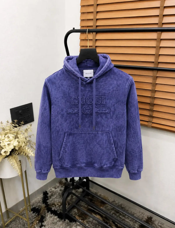 Gucc_i Tie Dye Print Italian Imported Premium Denim Hoodie