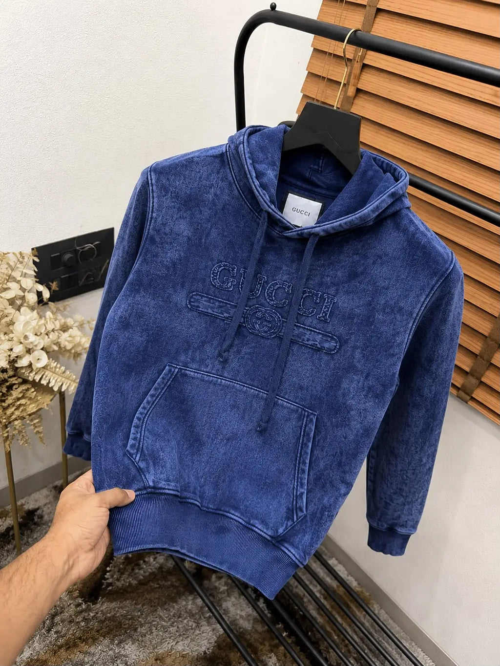 Gucc_i Tie Dye Print Italian Imported Premium Denim Hoodie