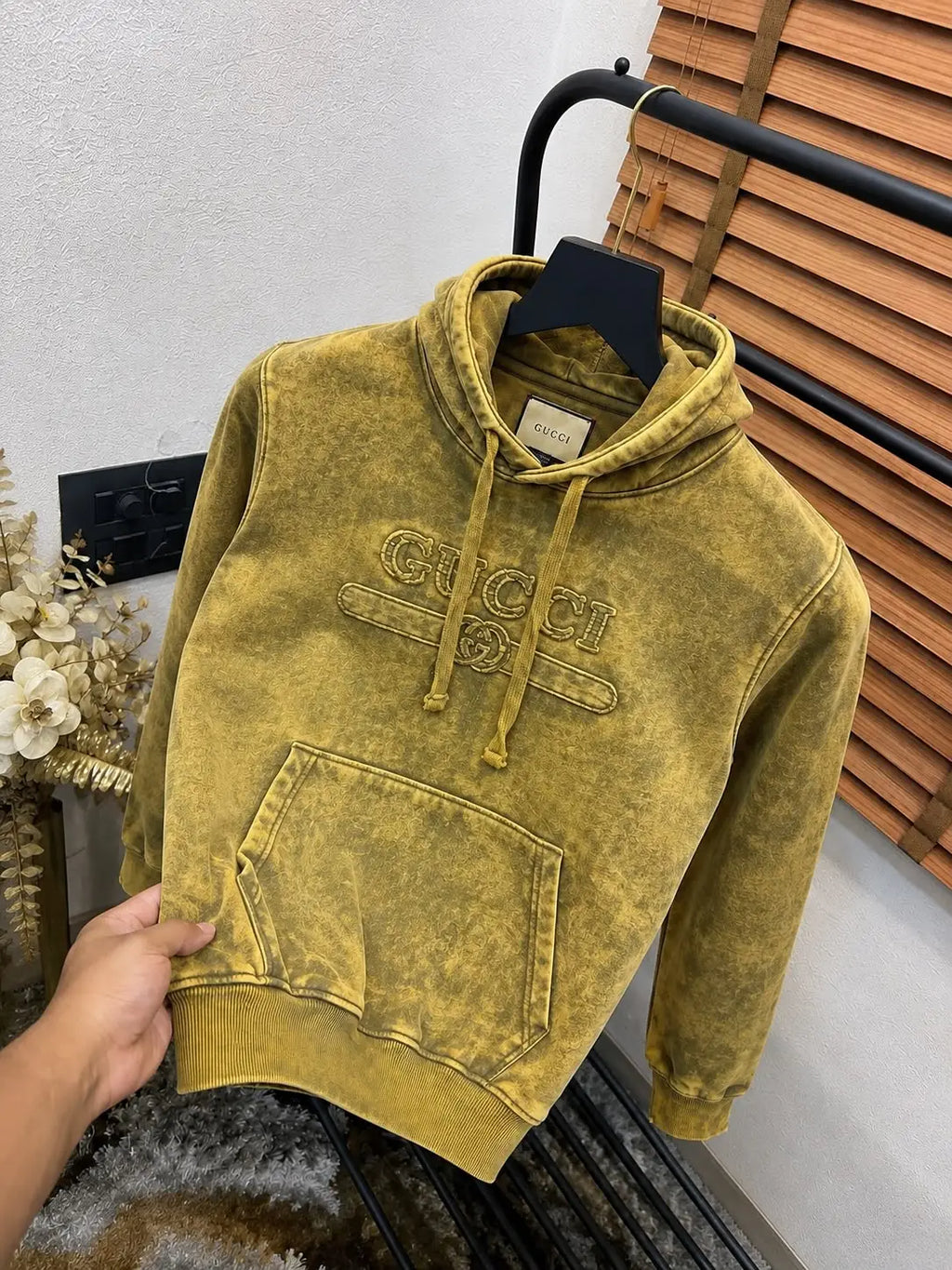 Gucc_i Tie Dye Print Italian Imported Premium Denim Hoodie