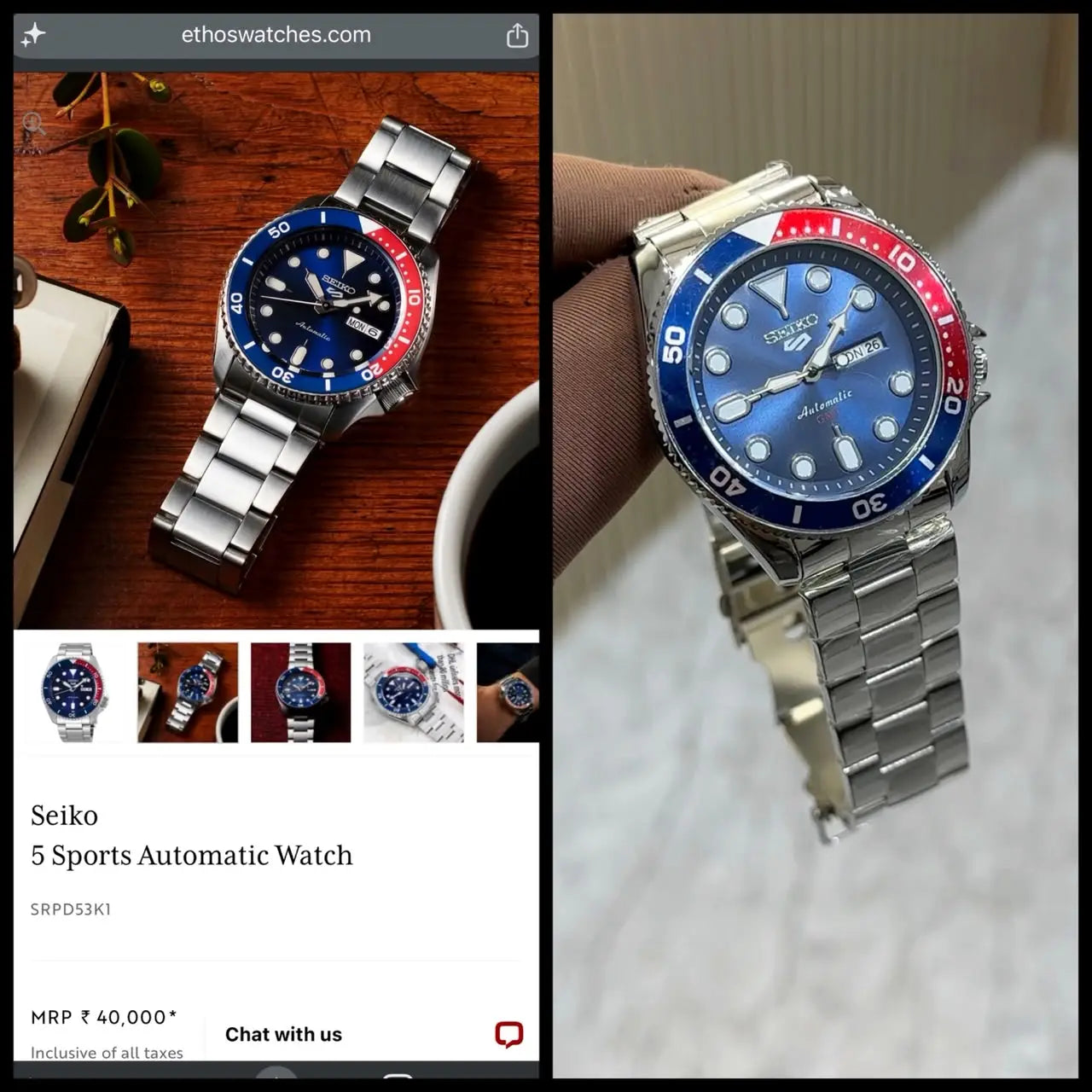 Seiko 5 Sports Automatic Movement (Day -Date)