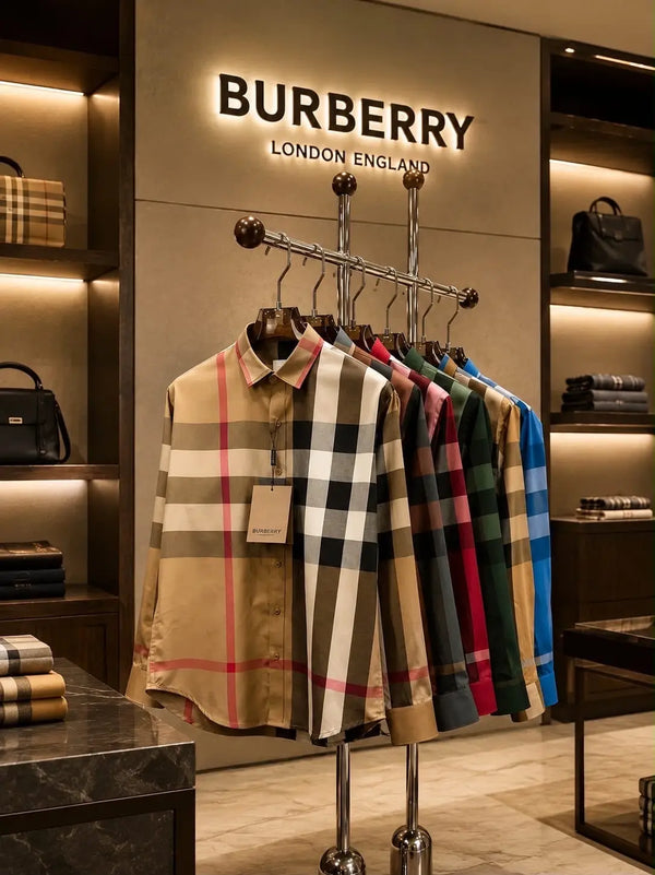 Burberr y Red Checks Premium Shirt With Original Box
