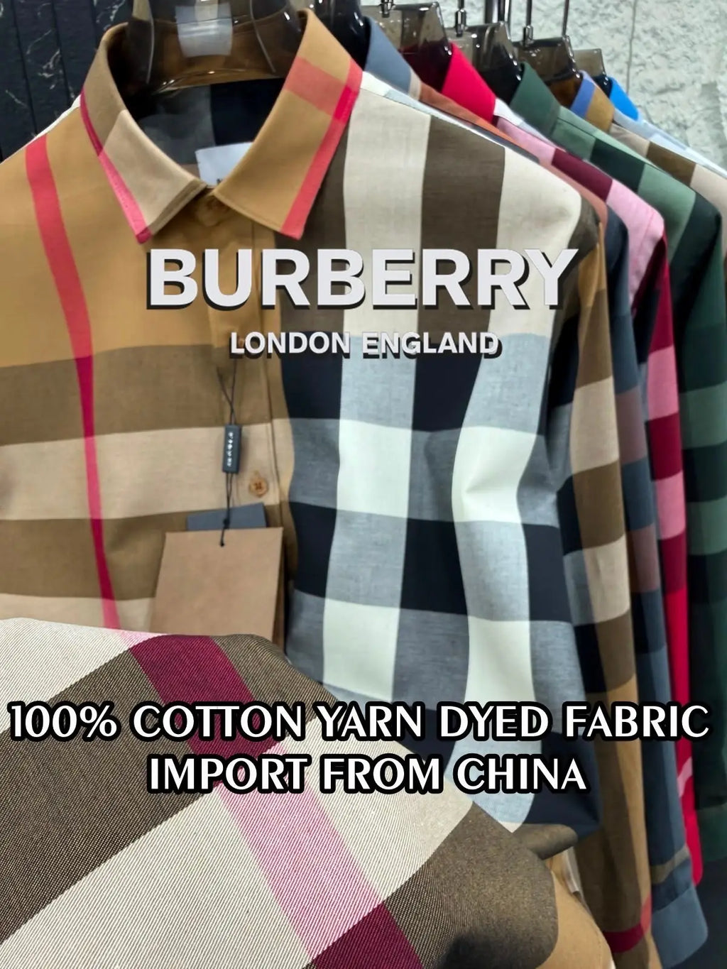 Burberr y Blue 4 Checks Premium Shirt With Original Box